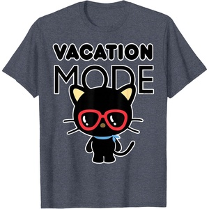 image:imageChococat Vacation Mode Sunglasses TShirtHeather Blue