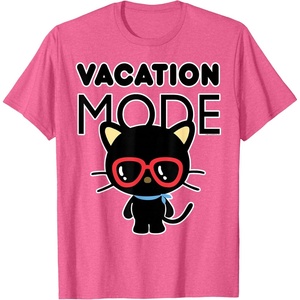 image:imageChococat Vacation Mode Sunglasses TShirtPink Heather