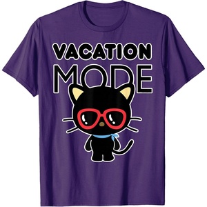 image:imageChococat Vacation Mode Sunglasses TShirtPurple
