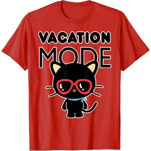 image:imageChococat Vacation Mode Sunglasses TShirtRed