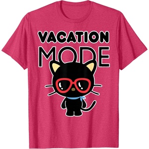 image:imageChococat Vacation Mode Sunglasses TShirtRed Heather