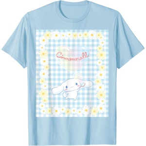 image:imageCinnamoroll Bubble Blue Ginham Daisy TShirt SmallBaby Blue