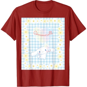 image:imageCinnamoroll Bubble Blue Ginham Daisy TShirt SmallCranberry Red