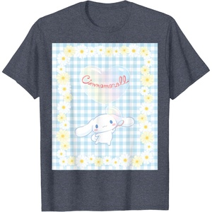 image:imageCinnamoroll Bubble Blue Ginham Daisy TShirt SmallHeather Blue