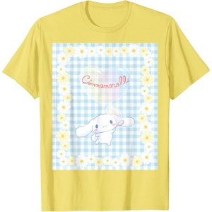 image:imageCinnamoroll Bubble Blue Ginham Daisy TShirt SmallLemon Yellow
