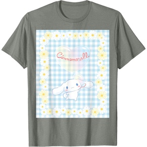 image:imageCinnamoroll Bubble Blue Ginham Daisy TShirt SmallOlive Heather