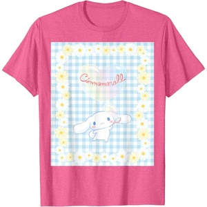 image:imageCinnamoroll Bubble Blue Ginham Daisy TShirt SmallPink Heather