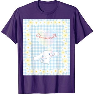image:imageCinnamoroll Bubble Blue Ginham Daisy TShirt SmallPurple