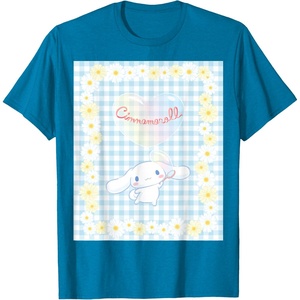 image:imageCinnamoroll Bubble Blue Ginham Daisy TShirt SmallSapphire Blue