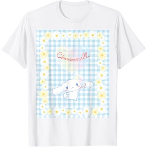 image:imageCinnamoroll Bubble Blue Ginham Daisy TShirt SmallWhite