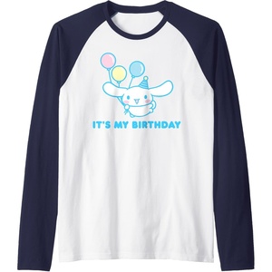 image:imageCinnamoroll Its my Birthday Raglan Baseball TeeNavy BlueWhite