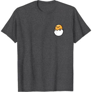 image:imageGudetama Front and Back Logo Tee Shirt TShirtDark Heather Grey