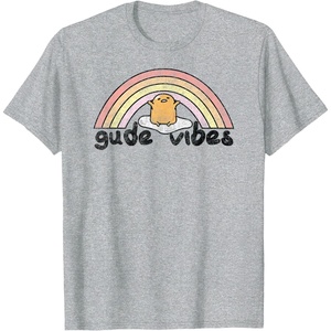 image:imageGudetama Gude Vibes Good Vibes Rainbow TShirt SmallHeather Grey