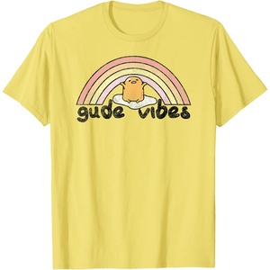 image:imageGudetama Gude Vibes Good Vibes Rainbow TShirt SmallLemon Yellow