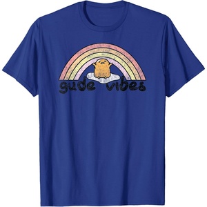 image:imageGudetama Gude Vibes Good Vibes Rainbow TShirt SmallRoyal Blue