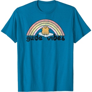 image:imageGudetama Gude Vibes Good Vibes Rainbow TShirt SmallSapphire Blue