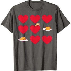 image:imageGudetama Hearts amp Eggs Valentines TShirtAsphalt Grey
