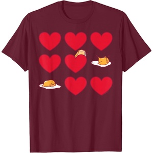 image:imageGudetama Hearts amp Eggs Valentines TShirtBurgundy