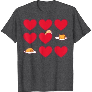 image:imageGudetama Hearts amp Eggs Valentines TShirtDark Heather Grey
