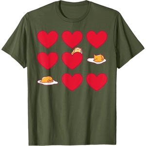 image:imageGudetama Hearts amp Eggs Valentines TShirtOlive Green