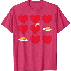 image:imageGudetama Hearts amp Eggs Valentines TShirtRed Heather