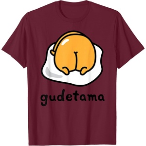 image:imageGudetama The Lazy Egg Backside Logo Tee Shirt TShirtBurgundy