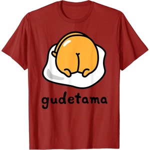 image:imageGudetama The Lazy Egg Backside Logo Tee Shirt TShirtCranberry Red