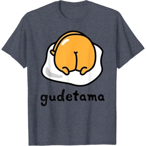 image:imageGudetama The Lazy Egg Backside Logo Tee Shirt TShirtHeather Blue
