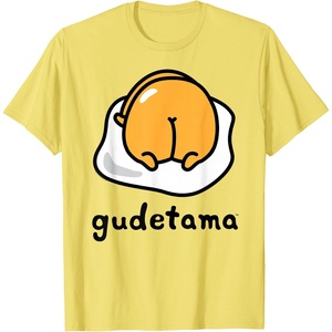 image:imageGudetama The Lazy Egg Backside Logo Tee Shirt TShirtLemon Yellow