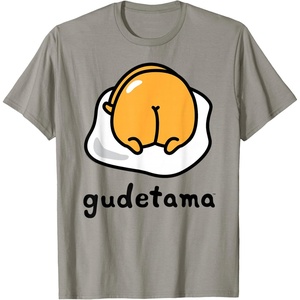 image:imageGudetama The Lazy Egg Backside Logo Tee Shirt TShirtSlate Grey