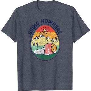 image:imageGudetama The Lazy Egg Camping Going Nowhere TShirtHeather Blue