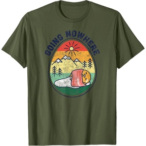 image:imageGudetama The Lazy Egg Camping Going Nowhere TShirtOlive Green