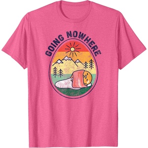 image:imageGudetama The Lazy Egg Camping Going Nowhere TShirtPink Heather