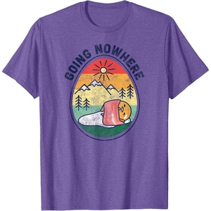 image:imageGudetama The Lazy Egg Camping Going Nowhere TShirtPurple Heather
