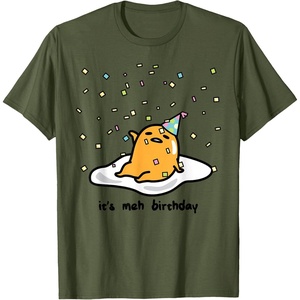 image:imageGudetama The Lazy Egg Its Meh My Birthday Confetti Party TShirt SmallOlive Green