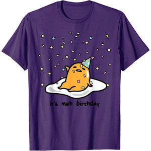 image:imageGudetama The Lazy Egg Its Meh My Birthday Confetti Party TShirt SmallPurple