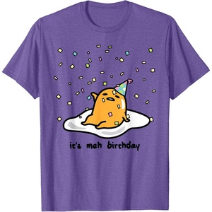 image:imageGudetama The Lazy Egg Its Meh My Birthday Confetti Party TShirt SmallPurple Heather