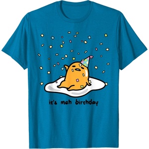 image:imageGudetama The Lazy Egg Its Meh My Birthday Confetti Party TShirt SmallSapphire Blue