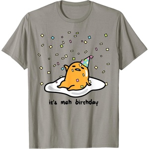 image:imageGudetama The Lazy Egg Its Meh My Birthday Confetti Party TShirt SmallSlate Grey