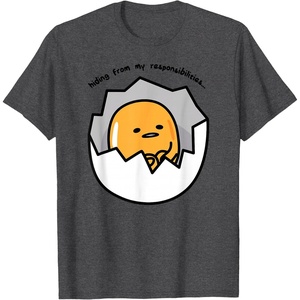 image:imageGudetama the Lazy Egg Hiding from Responsibilities TShirtDark Heather Grey
