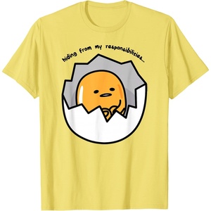 image:imageGudetama the Lazy Egg Hiding from Responsibilities TShirtLemon Yellow