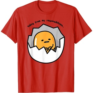 image:imageGudetama the Lazy Egg Hiding from Responsibilities TShirtRed
