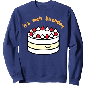 image:imageGudetama the Lazy Egg Its Meh Birthday Cake SweatshirtNavy Blue