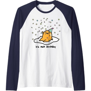 image:imageGudetama the Lazy Egg Its Meh my Birthday Confetti Party Raglan Baseball TeeNavy BlueWhite