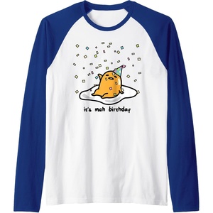 image:imageGudetama the Lazy Egg Its Meh my Birthday Confetti Party Raglan Baseball TeeRoyal BlueWhite