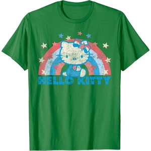 image:imageHello Kitty America USA Rainbow TShirtKelly Green