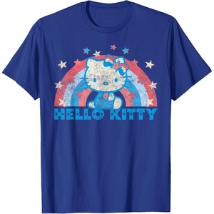 image:imageHello Kitty America USA Rainbow TShirtRoyal Blue
