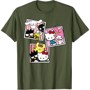 image:imageHello Kitty And Friends Photo Booth Fun Short Sleeve TShirtOlive Green