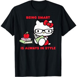 image:imageHello Kitty Being Smart is Always in Style Books Student TShirtBlack