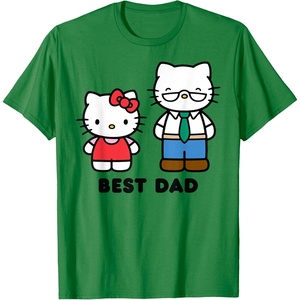 image:imageHello Kitty Best Dad Fathers Day TShirt SmallKelly Green
